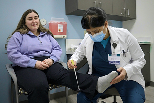 physician treating patient